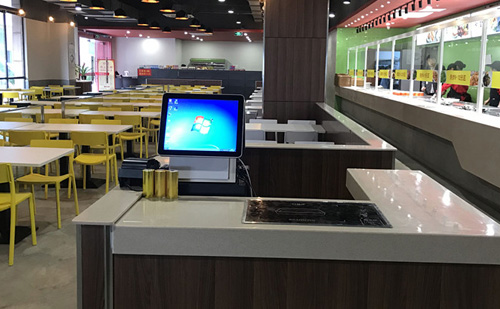 上海意邦大廈申通餐廳智慧餐臺應(yīng)用現(xiàn)場